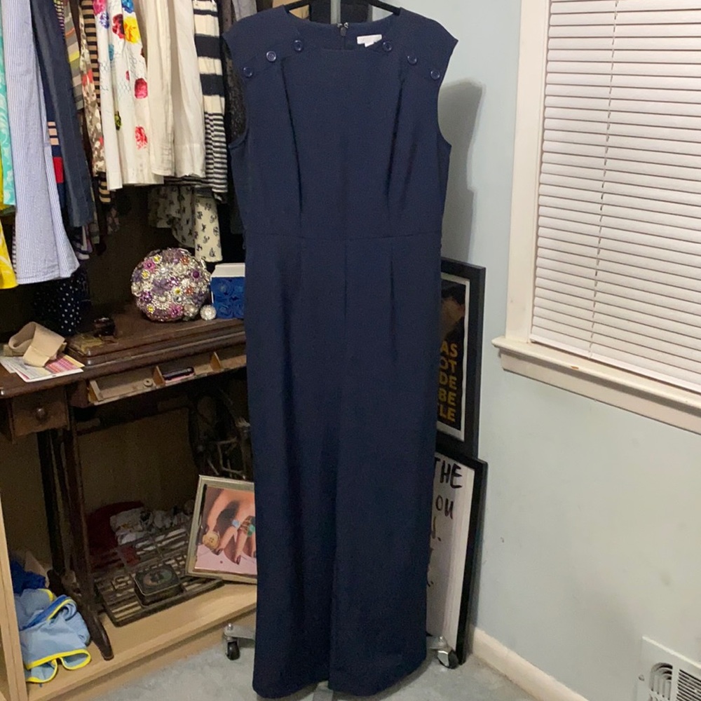 Navy Wide Leg Jumpsuit